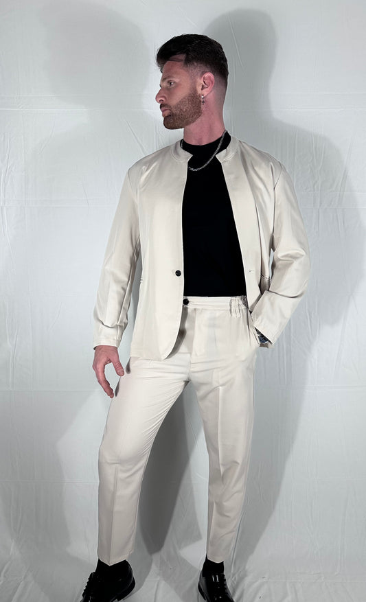 COREAN SUIT – ABITO MONOBOTTONE COLLO COREANO 🇮🇹