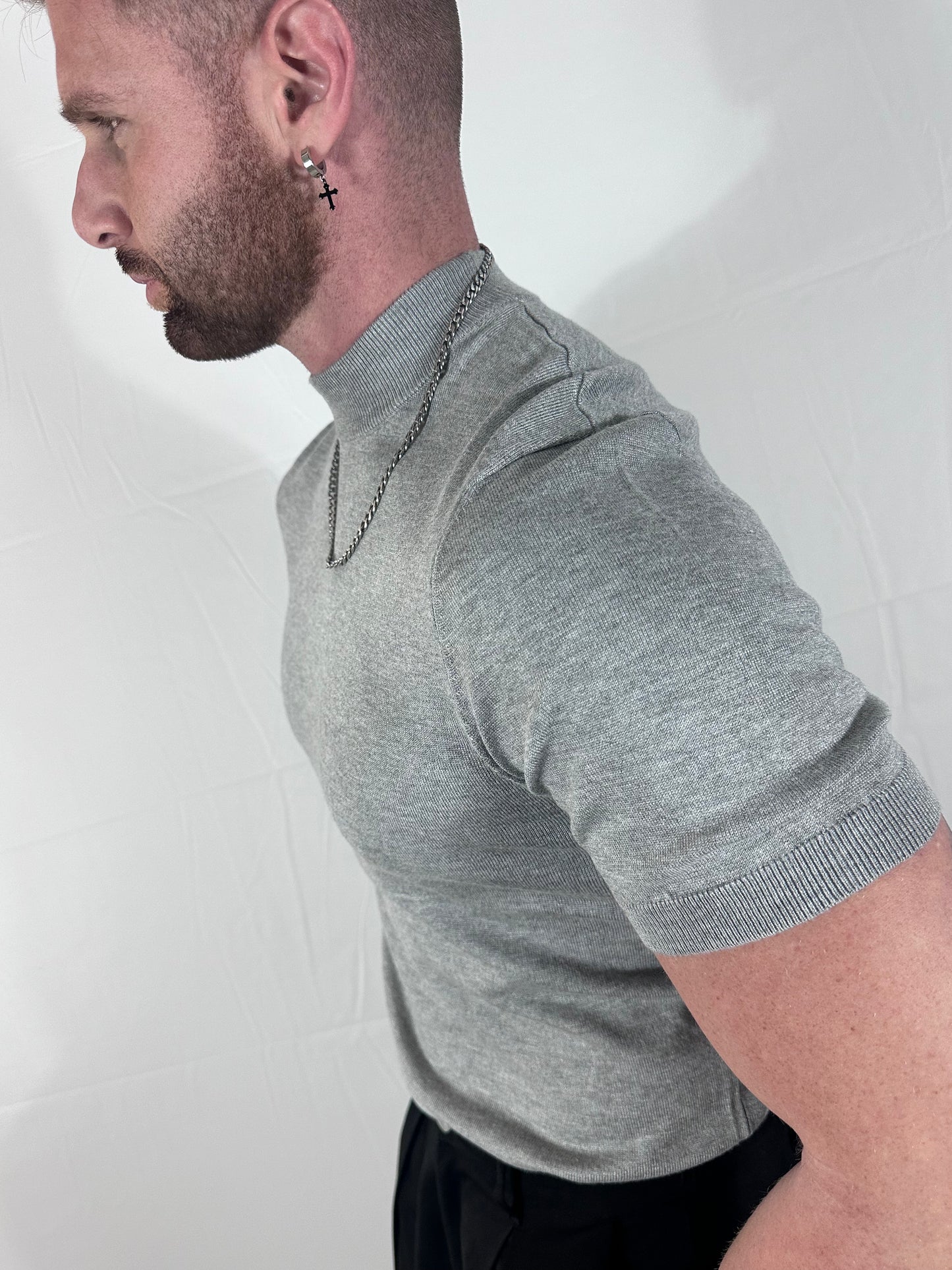 TATTILE | Maglia Collo Alto GRIGIO
