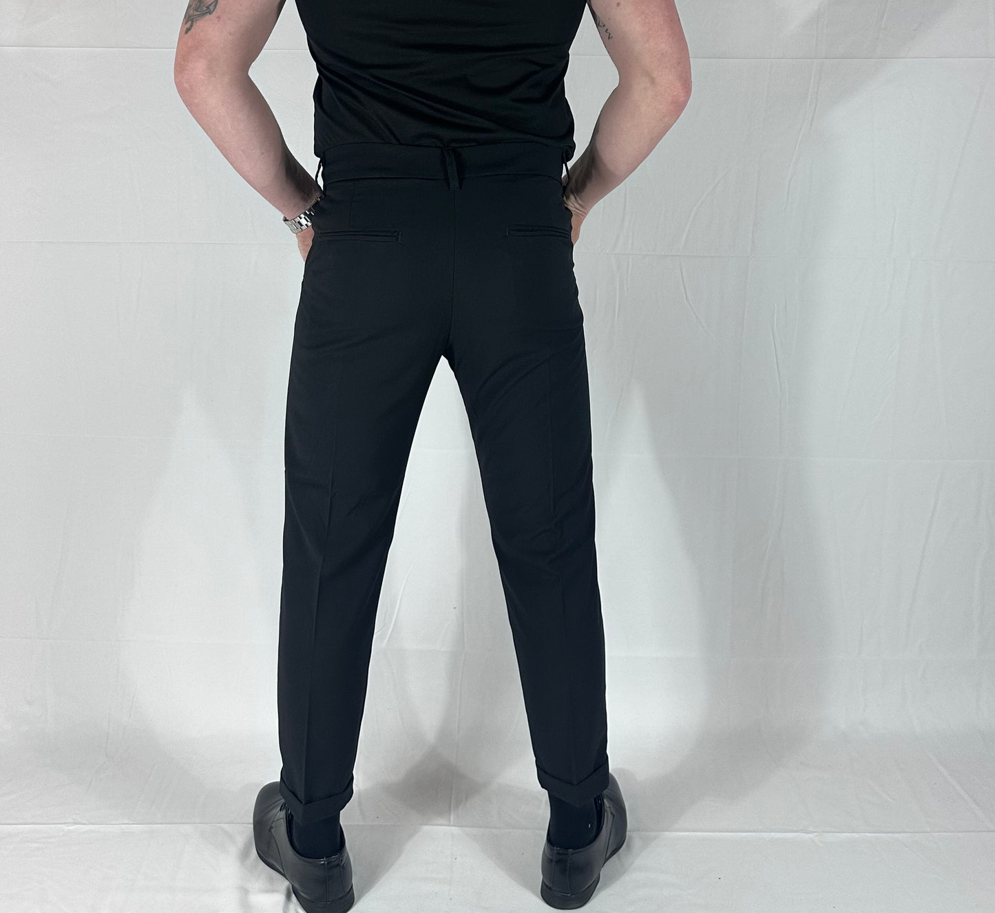 REVERSE — Cuffed Tailored Pants NERO | 🇮🇹