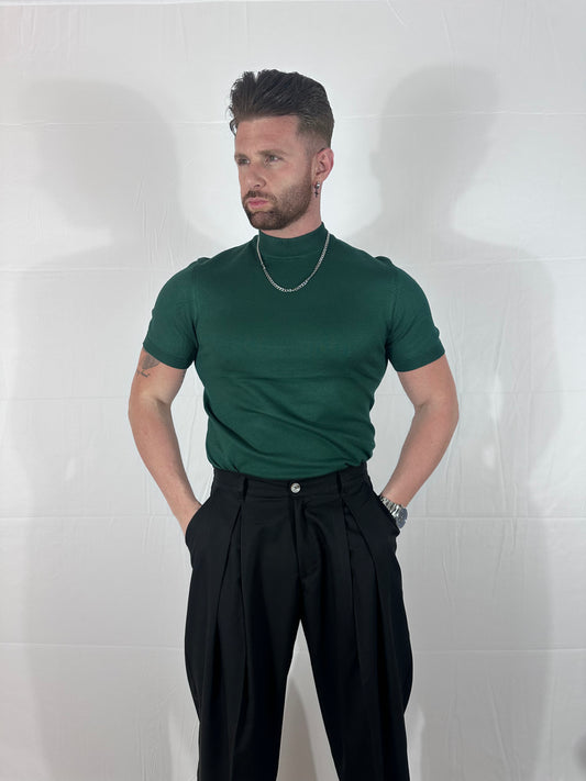 TATTILE | Maglia Collo Alto VERDE