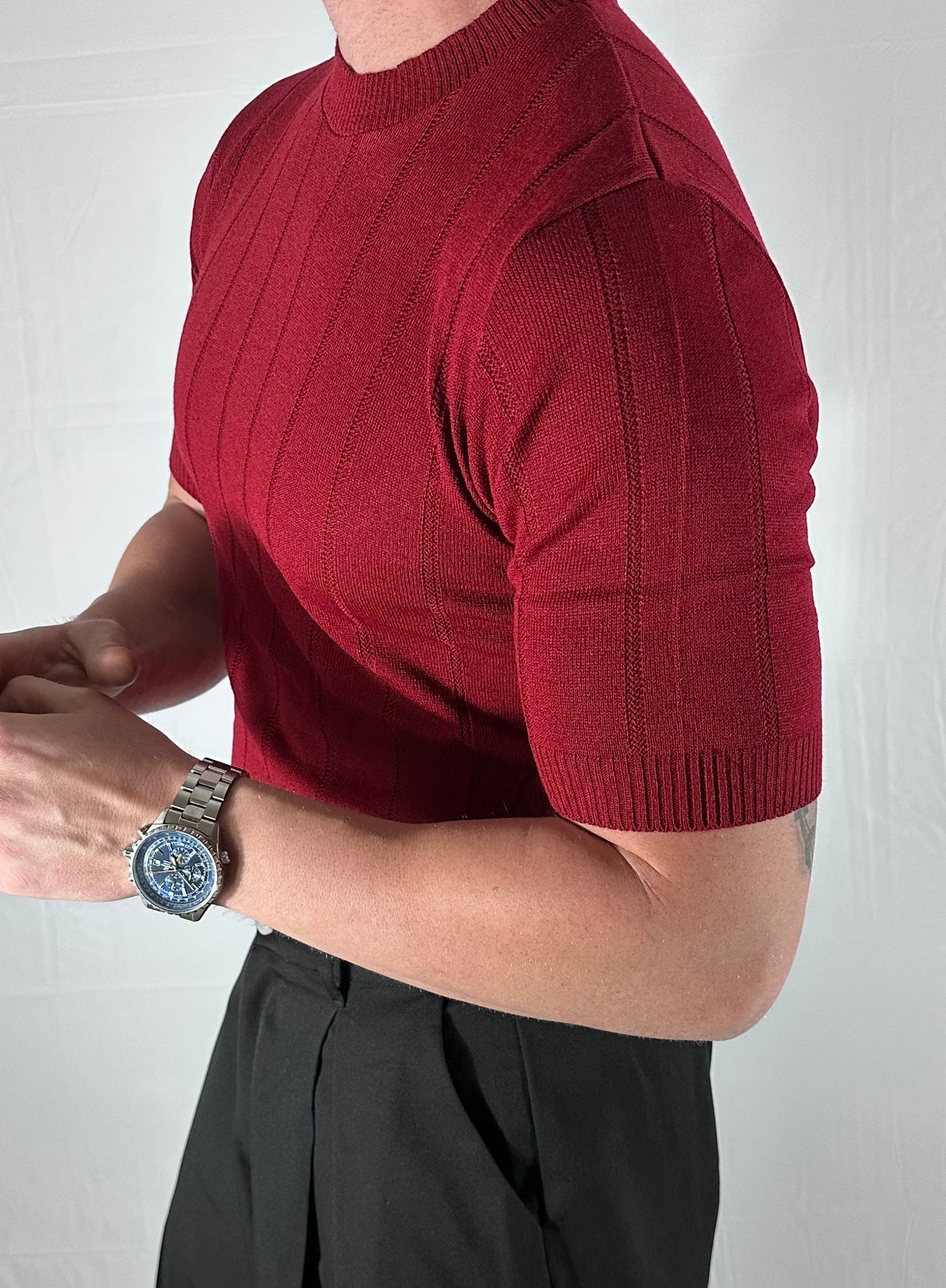 FILO BORDEAUX โ T-SHIRT IN MAGLIA ๐ฎ๐น