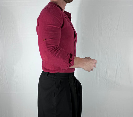 COREAN LINEN – CAMICIA 100% COTONE SLIM FIT INDIA 🇮🇹