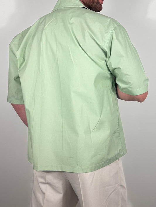CICLO  COTTON CROP – CAMICIA CORTA  OVERSIZE VERDE 🇮🇹