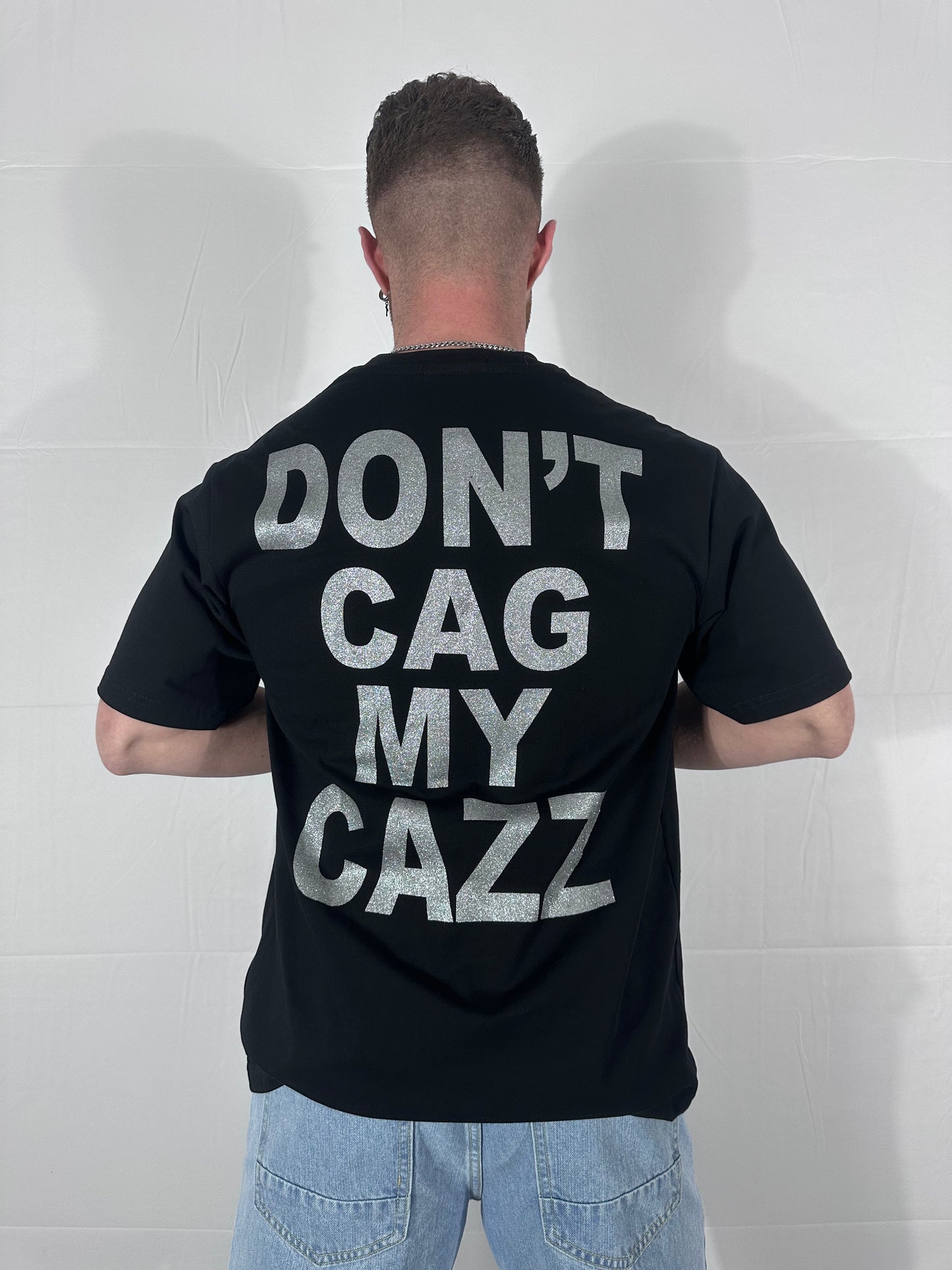 UNIQO27| RIBELLE- MAGLIA "DON'T CAG MY CAZ". oversize 🇮🇹