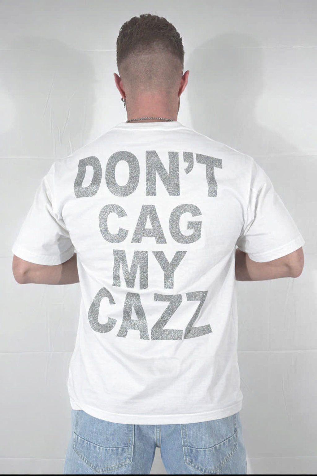 UNIQO27| RIBELLE- MAGLIA "DON'T CAG MY CAZ". oversize 🇮🇹