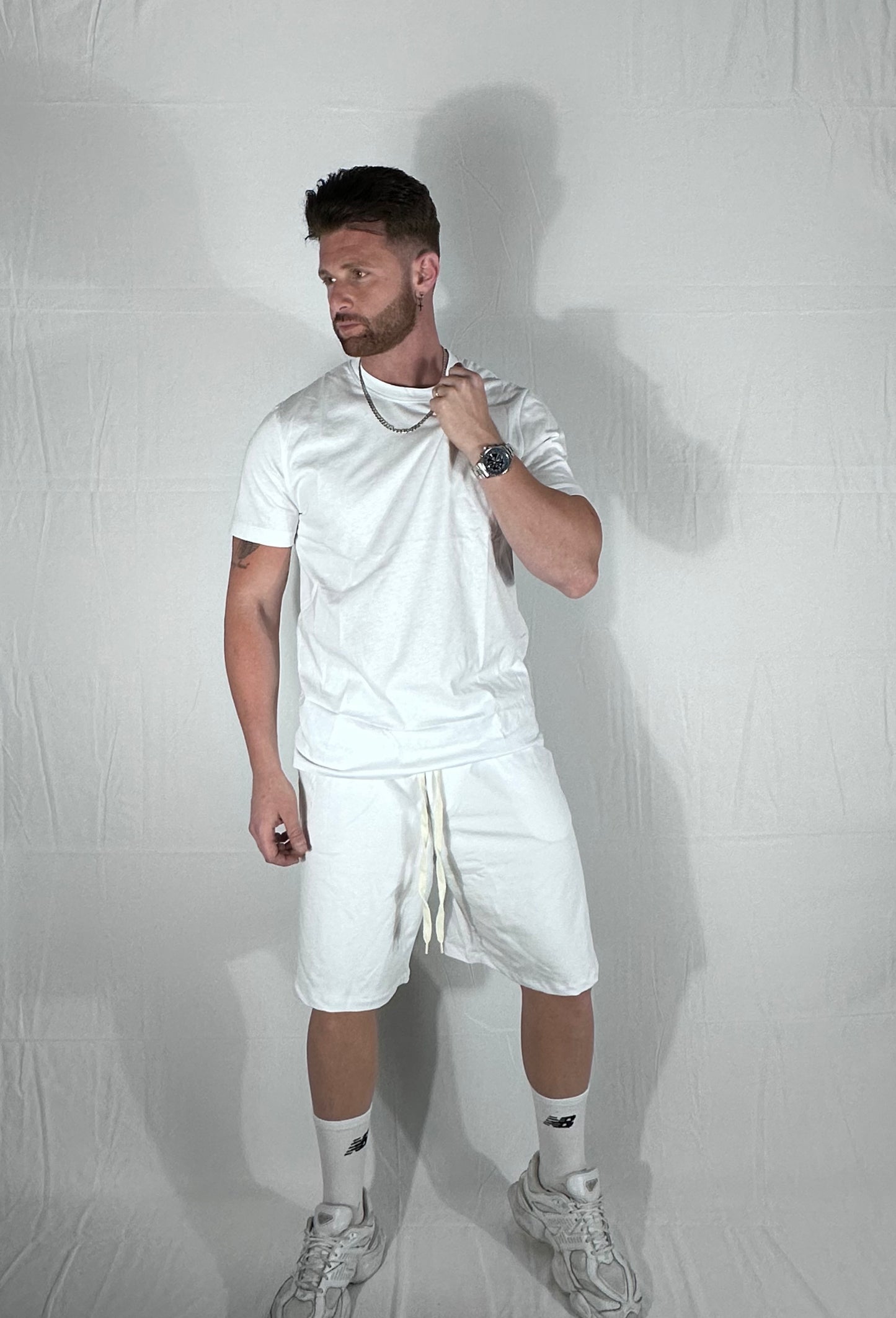 MATCH – SET COORDINATO IN COTONE BIANCO  🇮🇹