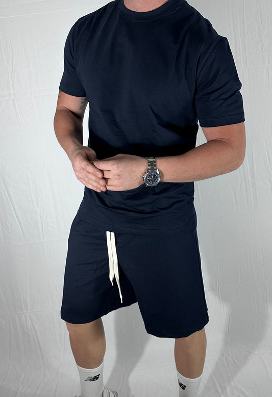 MATCH – SET COORDINATO IN COTONE BLU  🇮🇹