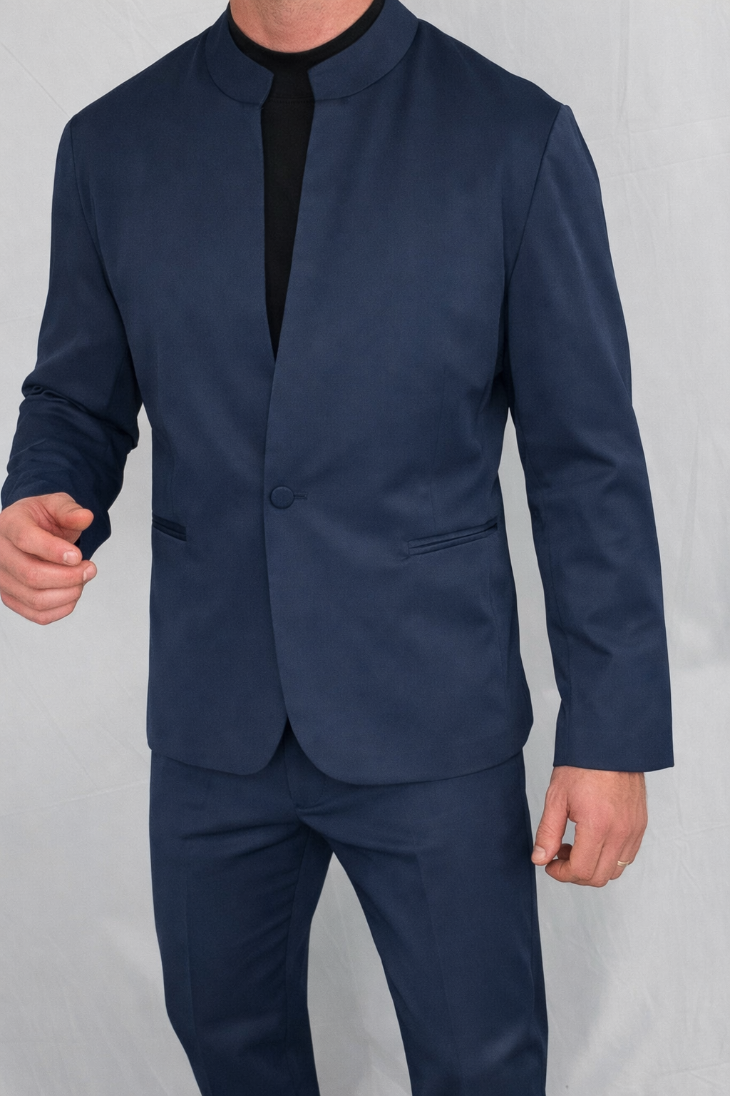 COREAN SUIT – ABITO MONOBOTTONE COLLO COREANO 🇮🇹