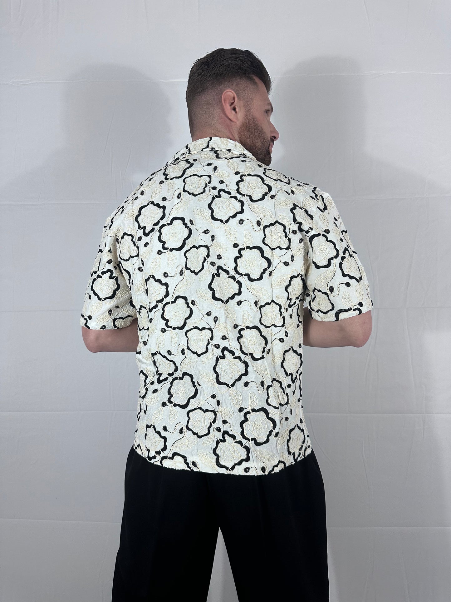 UNIQO27| ORNA —CAMICIA RICAMATA BIANCA