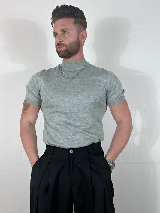 TATTILE | Maglia  Collo Alto GRIGIO