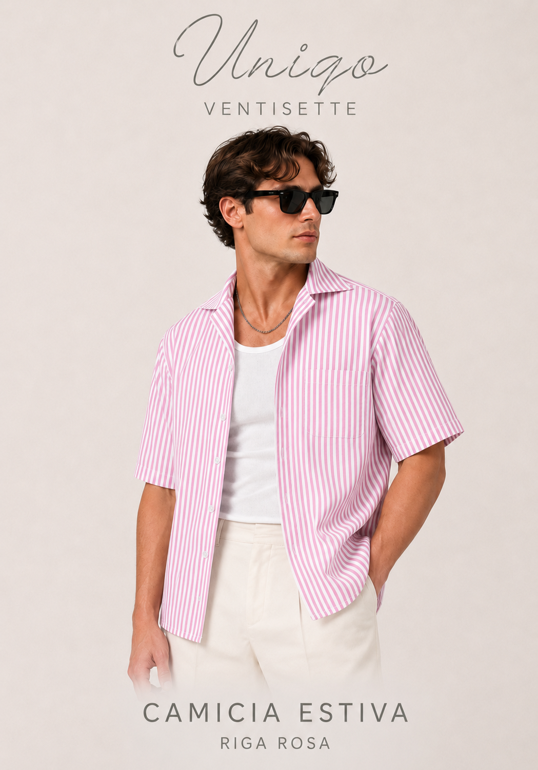 RITMO CROP SHIRT – CAMICIA CORTA  OVERSIZE A RIGHE  🇮🇹