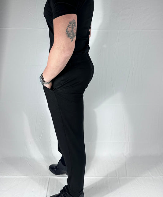 |CONFLUENZA — PANTALONE LINO E VISCOSA NERO 🇮🇹