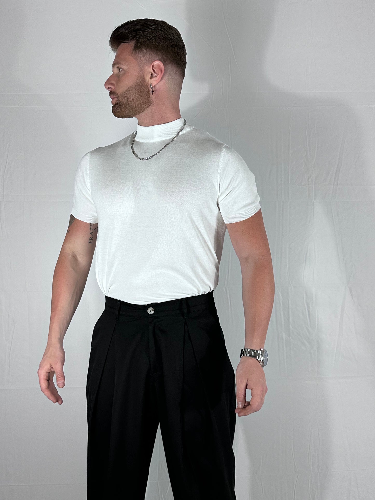HIGH NECK TEE – LUPETTO A MANICA CORTA