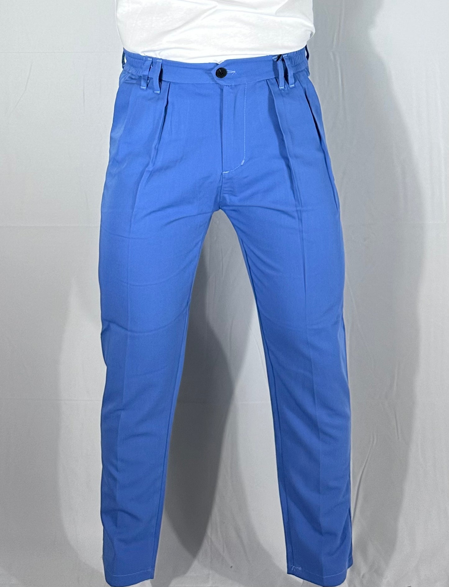 SARTORIA DEEP SKY – PANTALONE SARTORIALE CELESTE SCURO🇮🇹