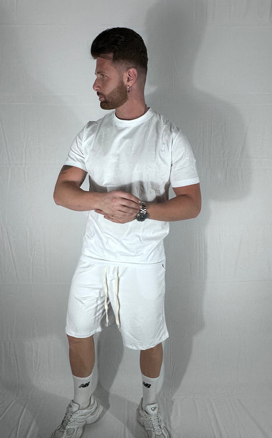 MATCH – SET COORDINATO IN COTONE BIANCO  🇮🇹