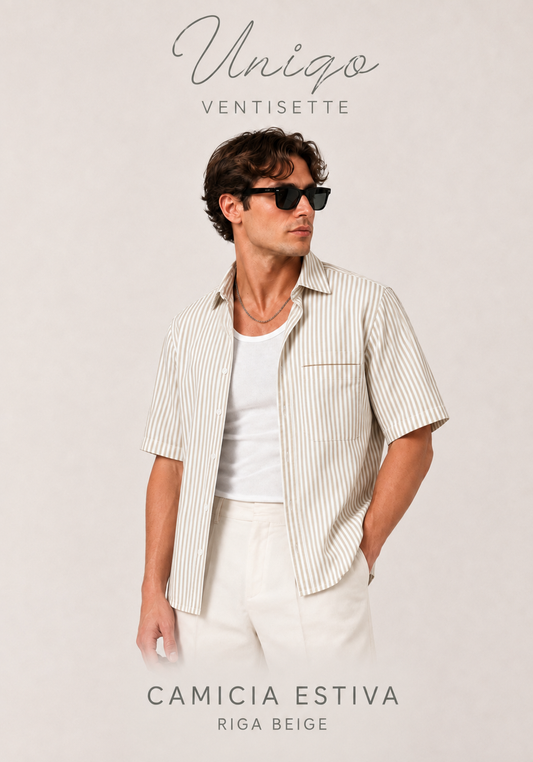 RITMO CROP SHIRT – CAMICIA CORTA  OVERSIZE A RIGHE  🇮🇹